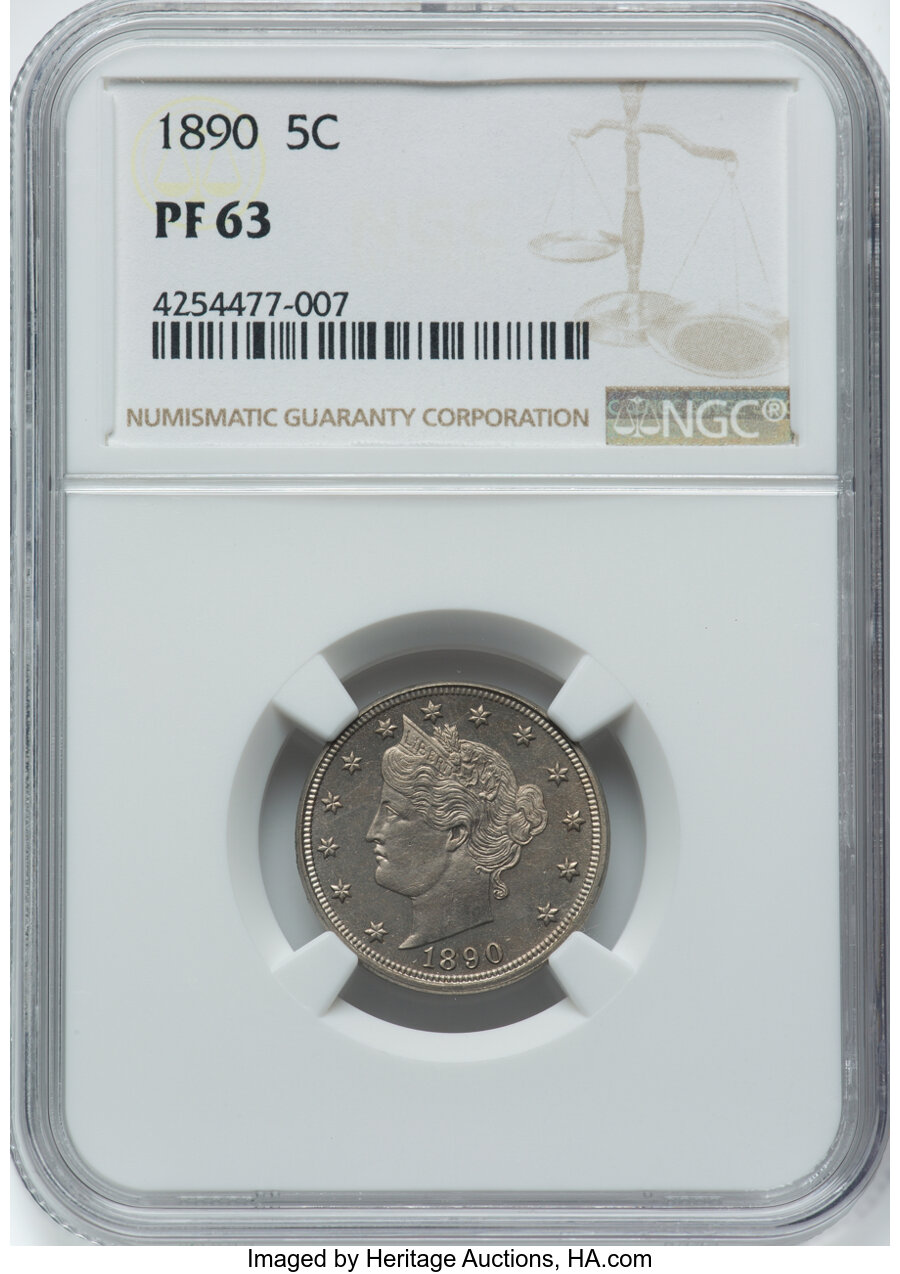 1890 5c PR63 thumbnail 5