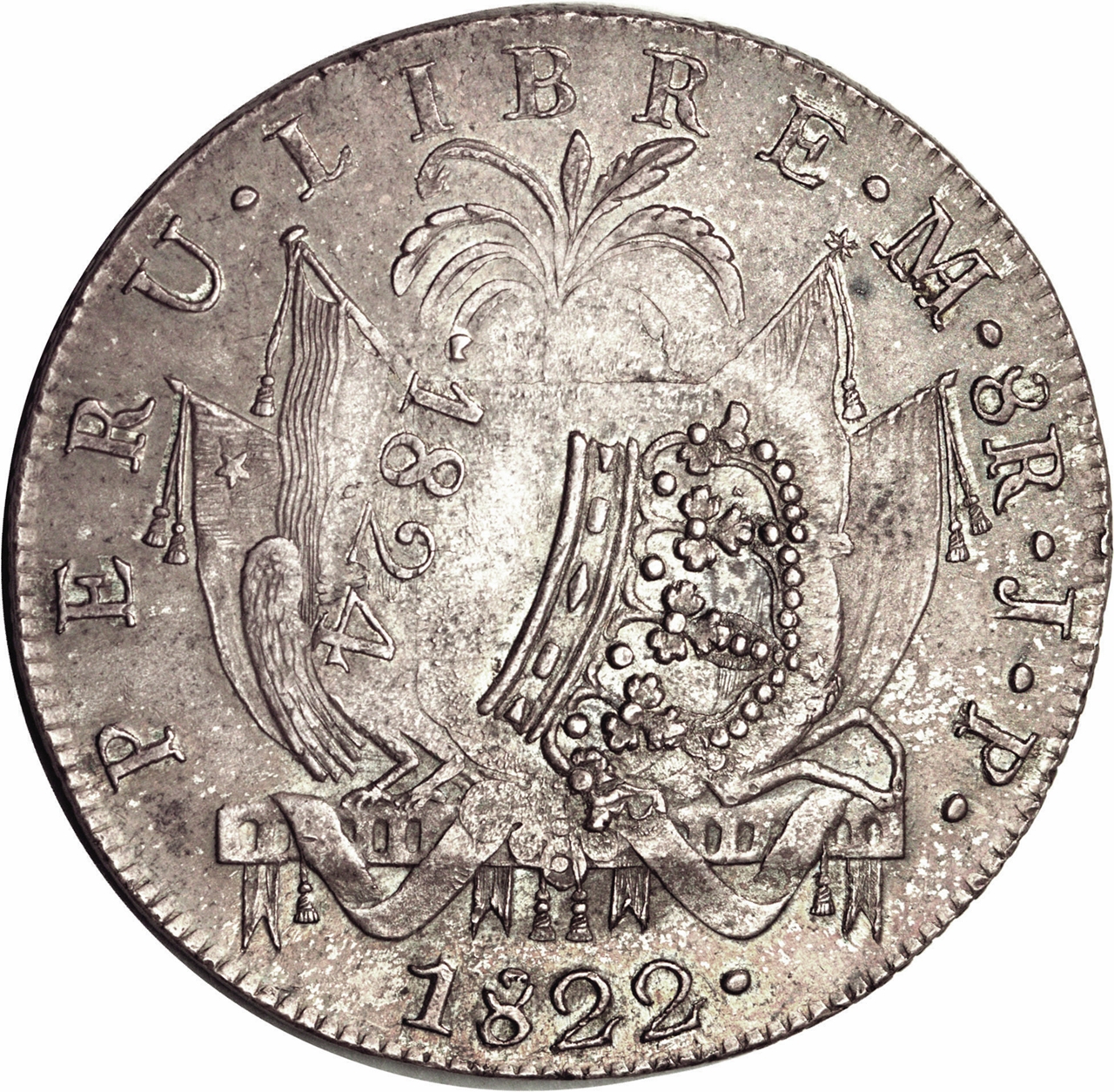 1824 8 Re (fr) année de la contremarque MS