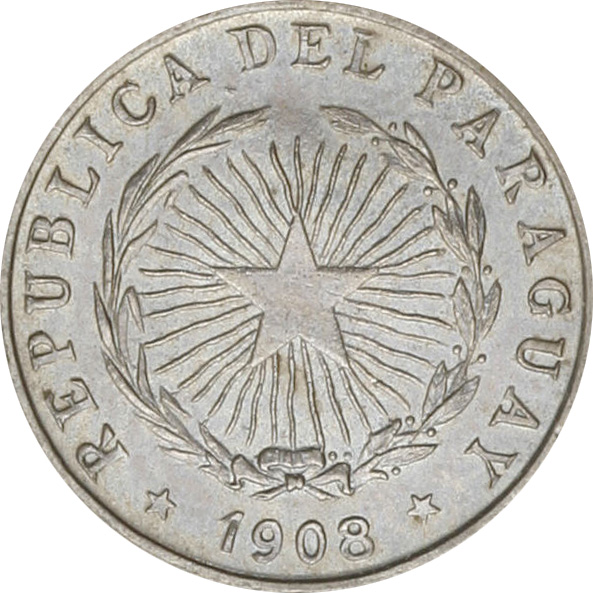 1908 5 Ce Casa de Moneda de la República Argentina MS