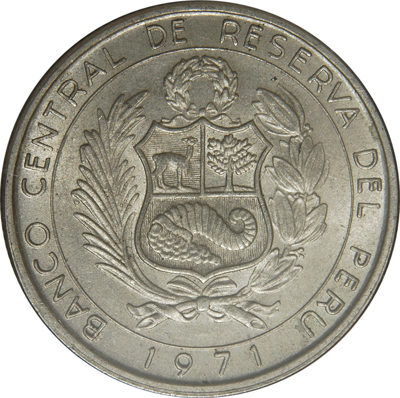 1971 LIMA 10 So mintmark in monogram MS