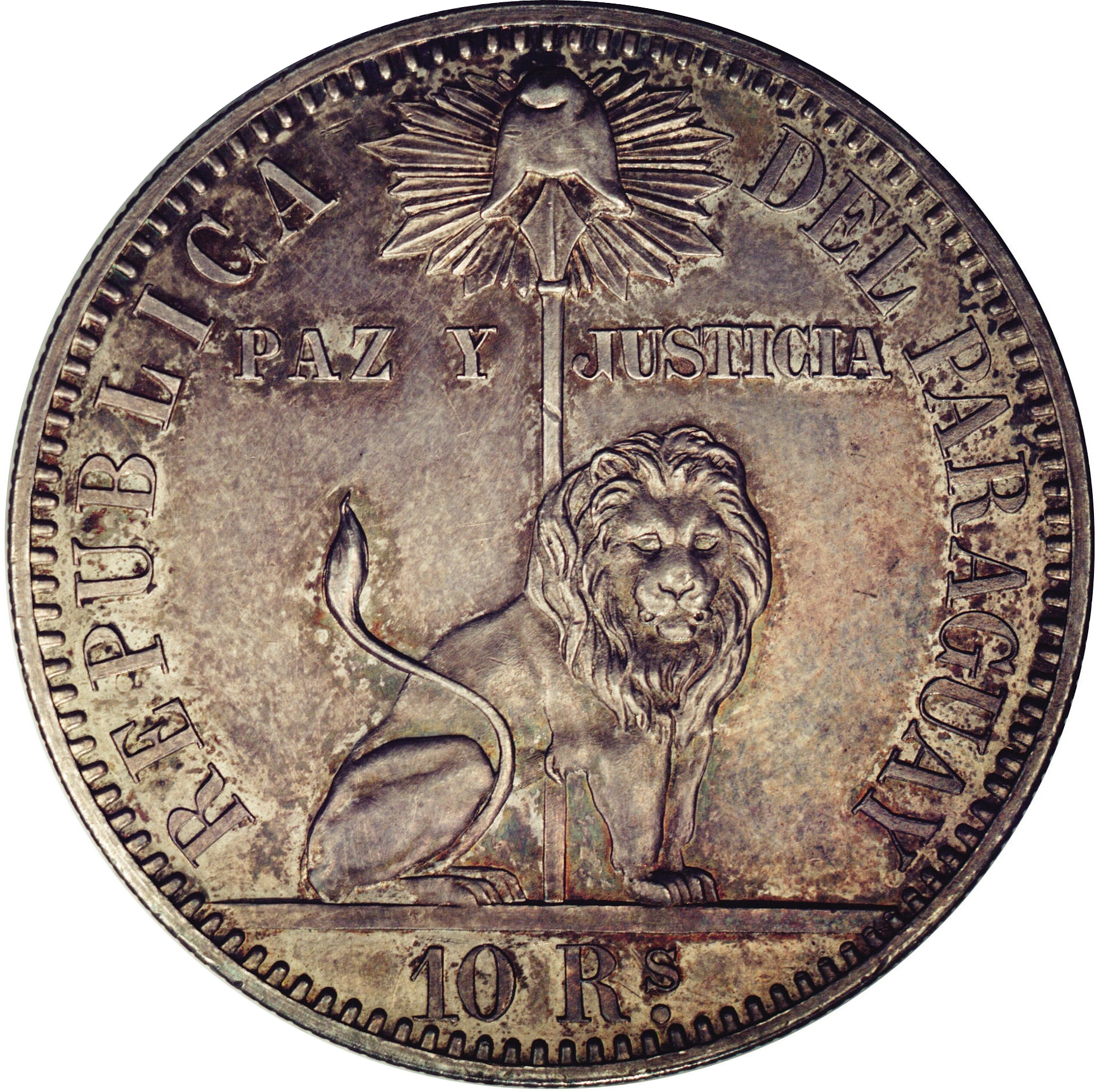 1855 10 Re 37 mm/30.50 g (KM-Pn7/M6) PR