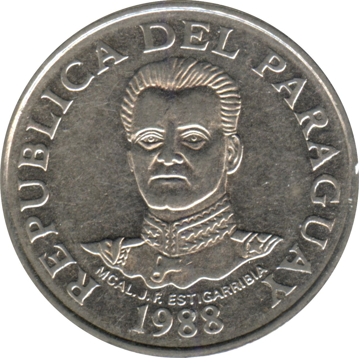 1980 50 Gu Diameter 26.1 mm, thickness 2.0 mm, weight 7.1 g; Casa da Moeda do Brasil MS