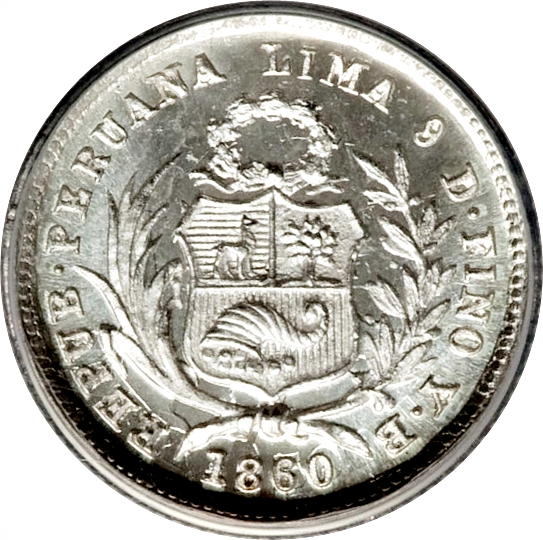1859 LIMA Y.B.  ½ Re MS