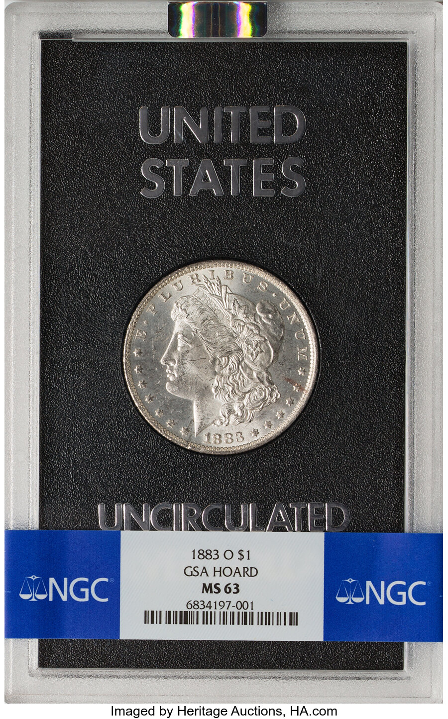 1883-O $1 GSA Hoard MS63 NGC. Box Included....