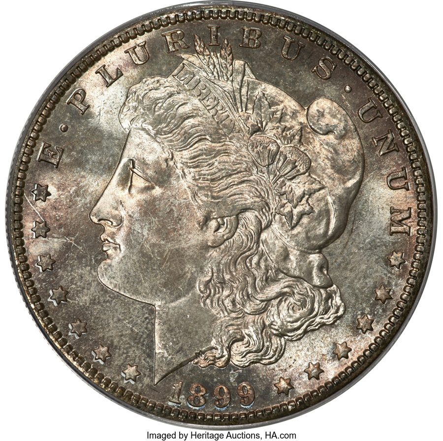 1899-S $1 Doubled Date, VAM-7, MS66 PCGS....