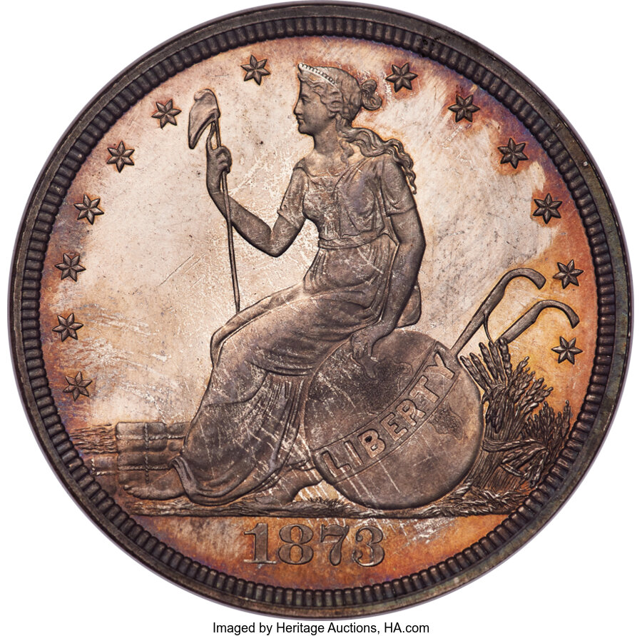 1873 T$1 Trade Dollar, Judd-1300, Pollock-1442, High R.7, PR66 NGC....