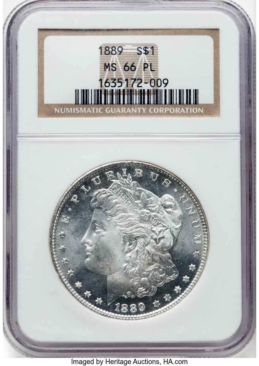 1889 $1 MS66 Prooflike NGC. VAM-19. NGC Census: (3/0). PCGS Population: (3/0). CDN: $2,250 Whsle. Bid for NGC/PCGS MS66. Mi...