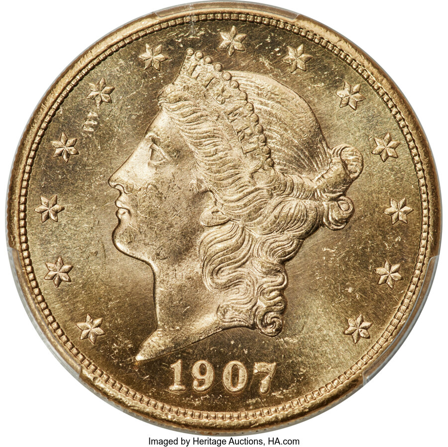 1907 $20 Liberty MS PL