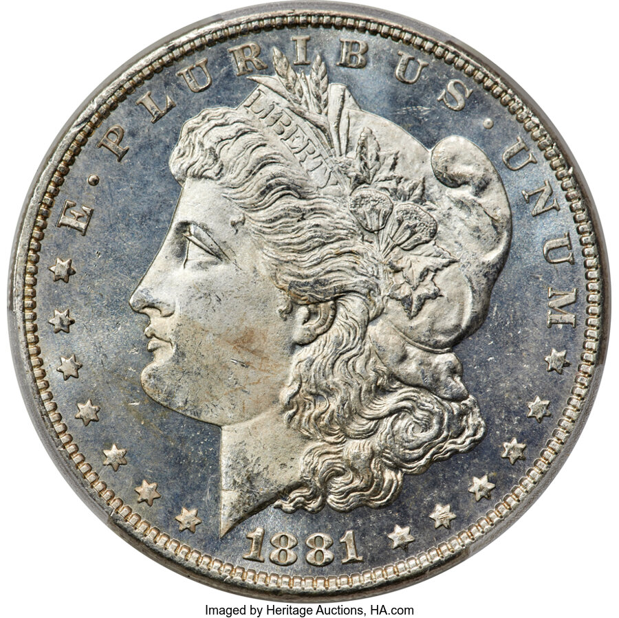1881 $1 MS65+ Deep Mirror Prooflike PCGS....