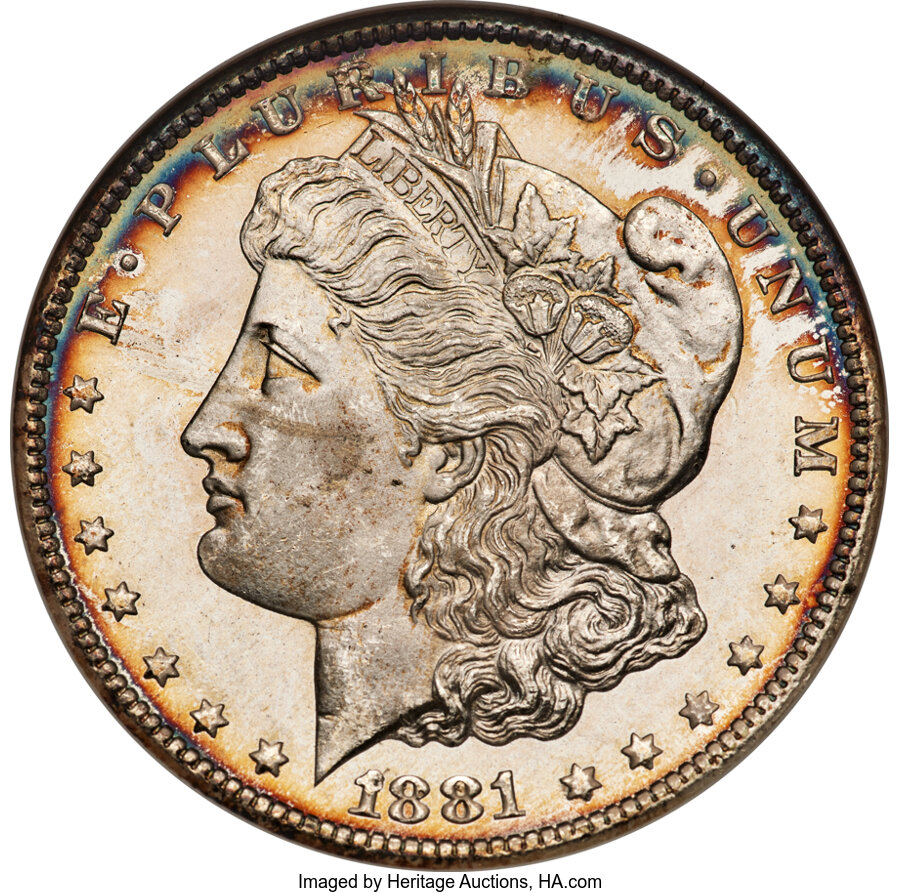 1881-CC $1 MS66 Deep Prooflike NGC. VAM-2,...