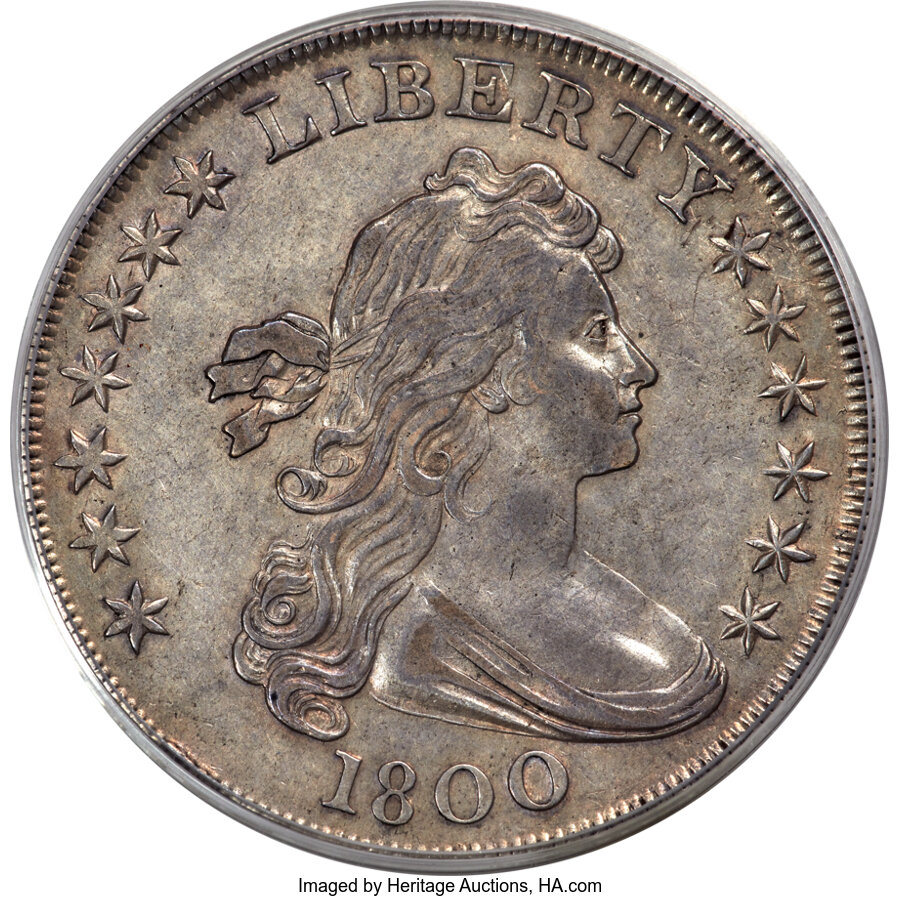 1800 $1 B-13, BB-193, R.3, AU53 PCGS....