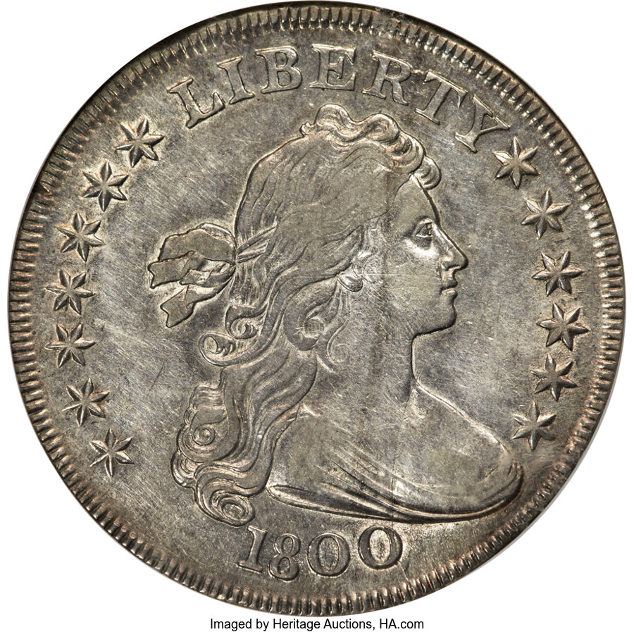 1800 $1 B-16, BB-187, R.2, AU53 NGC....