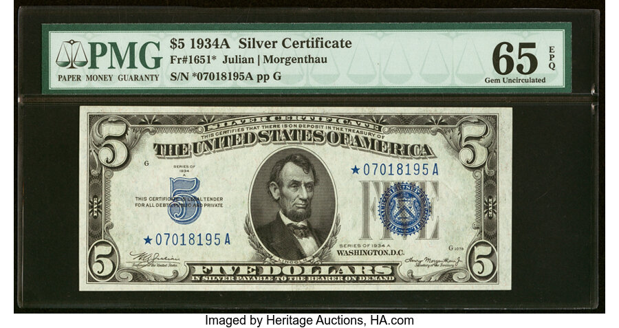 1934A $5  Star Replacement (Fr. 1651*) thumbnail 16