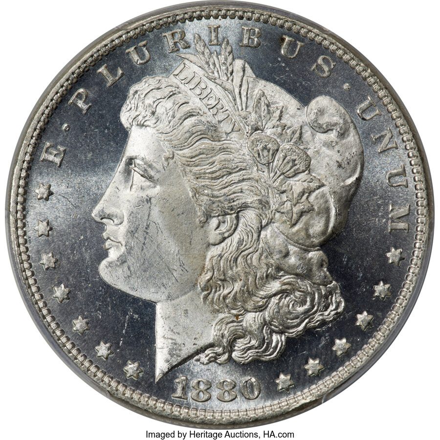 image for: 1880/79-O $1 80/79 Crossbar, VAM-4, MS65 Deep Mirror Prooflike PCGS....