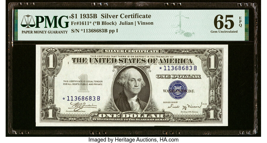 1935B $1  Star Replacement (Fr. 1611*) thumbnail 10