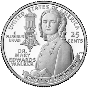 image for: Dr. Mary Edwards Walker proof quarter