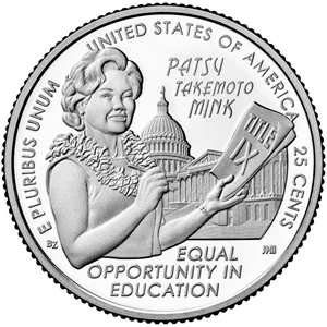 image for: Patsy Takemoto Mink proof quarter