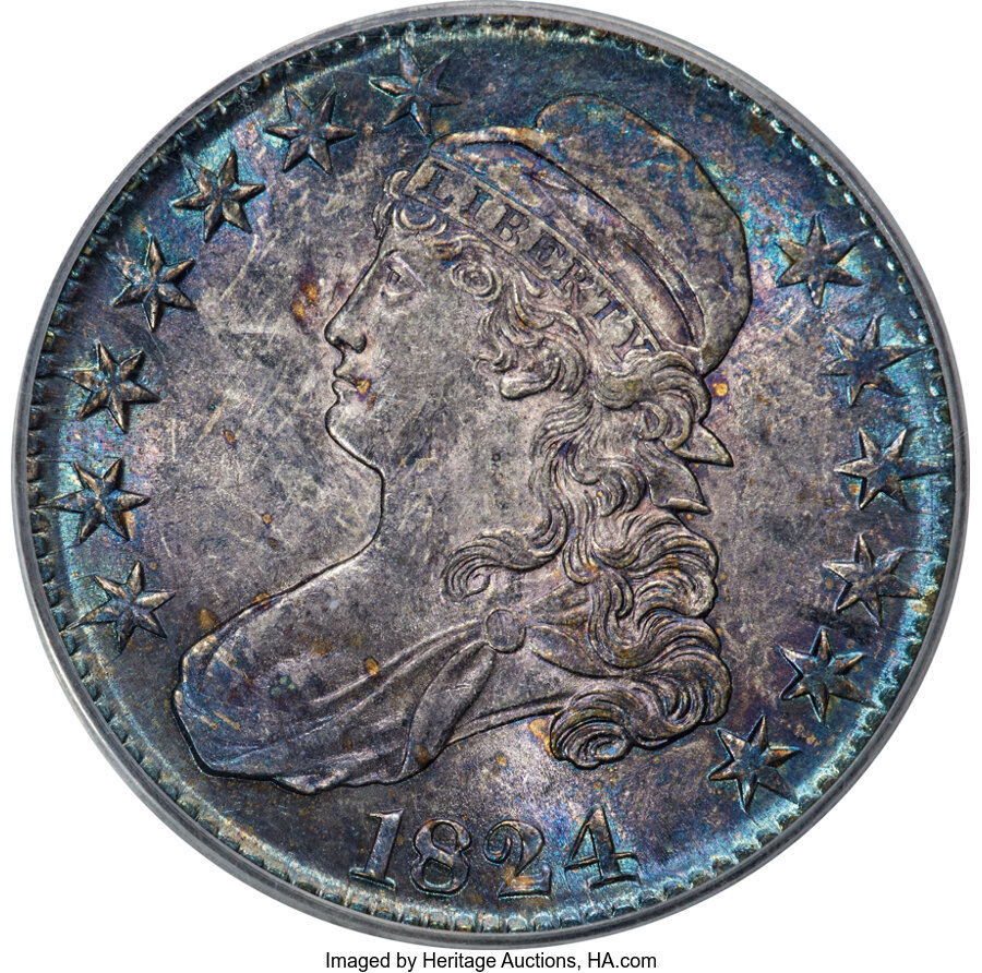1824 50C O-117, R.2, MS63 PCGS....