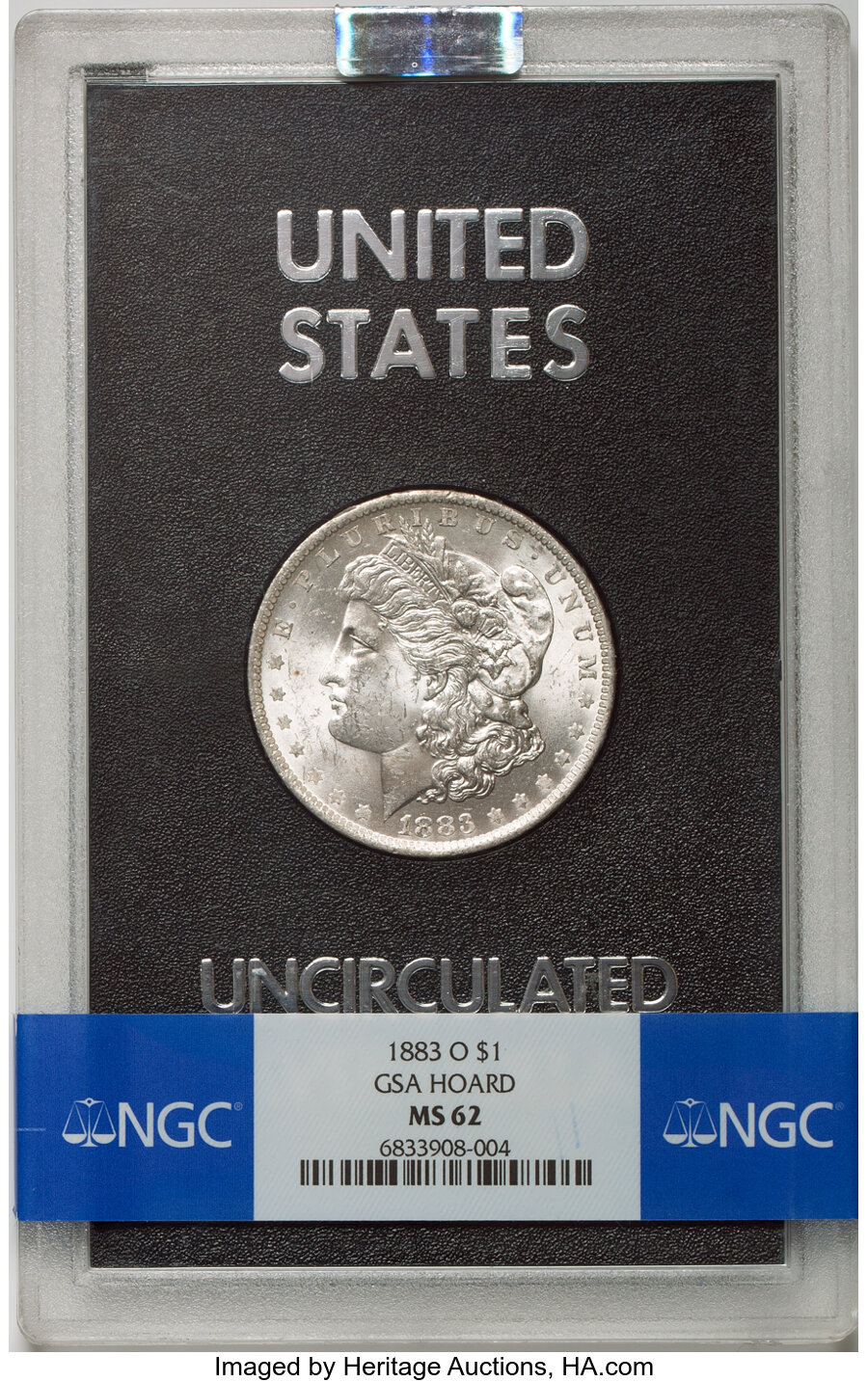 1883-O $1 GSA Hoard MS62 NGC. Box included....