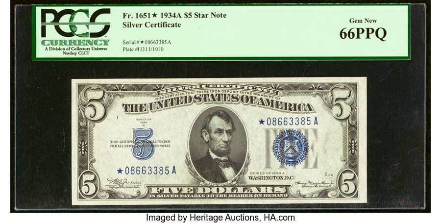 1934A $5  Star Replacement (Fr. 1651*) thumbnail 15