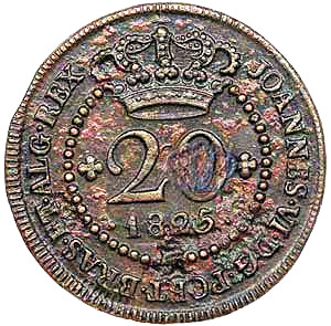 1854-1854 20 Ré P3 07.01(1813R/João Regent/S.Tomé) MS