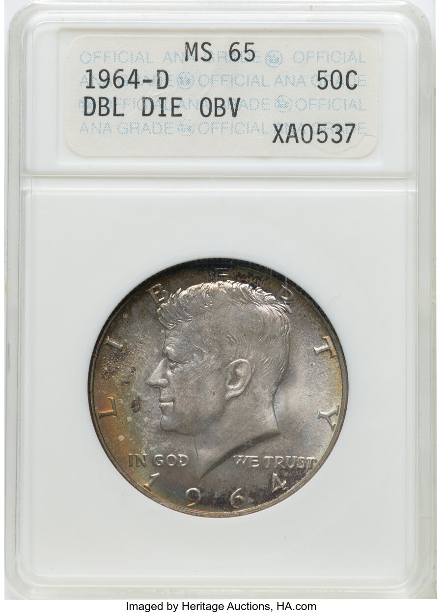 1964-D 50c Doubled Die Obverse, FS-106 MS