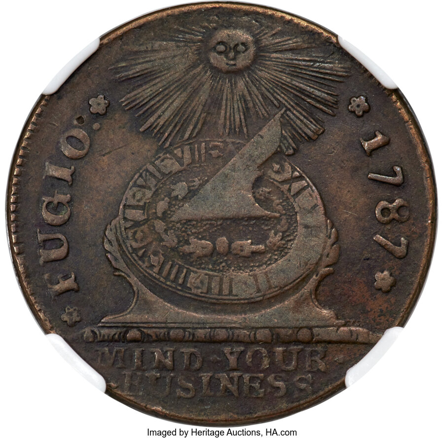 1787 Fugio 1c 4 Cinquefoils, STATES UNITED, Newman 20-R MS BN