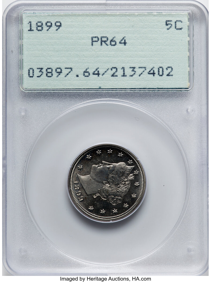 1899 5c PR64 thumbnail 3