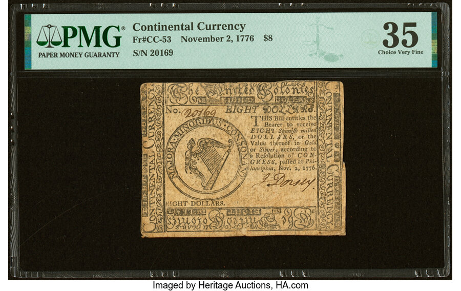 Nov 2, 1776 $8  Continental Congress (Fr. CC53) thumbnail 20