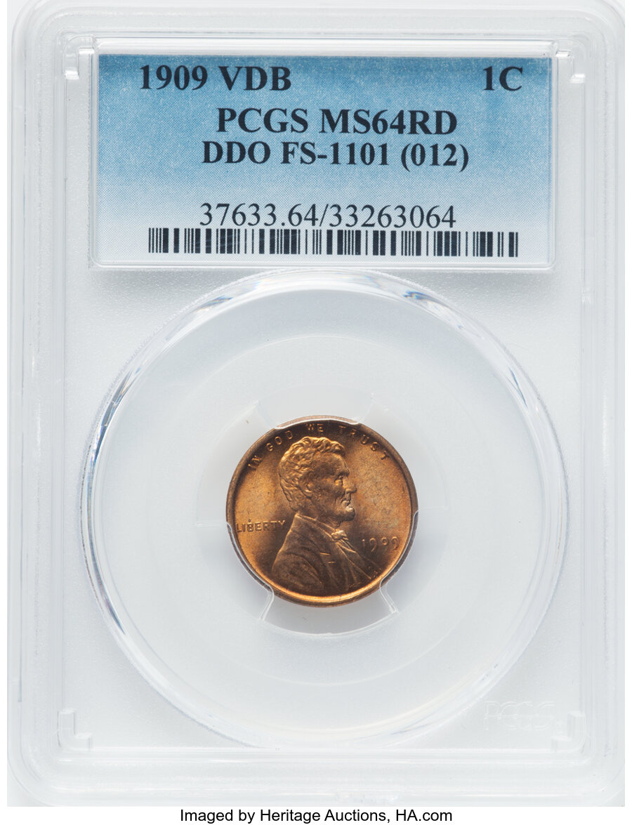 1909 VDB 1c Doubled Die Obverse, FS-1101 MS RD MS64 RD thumbnail 6