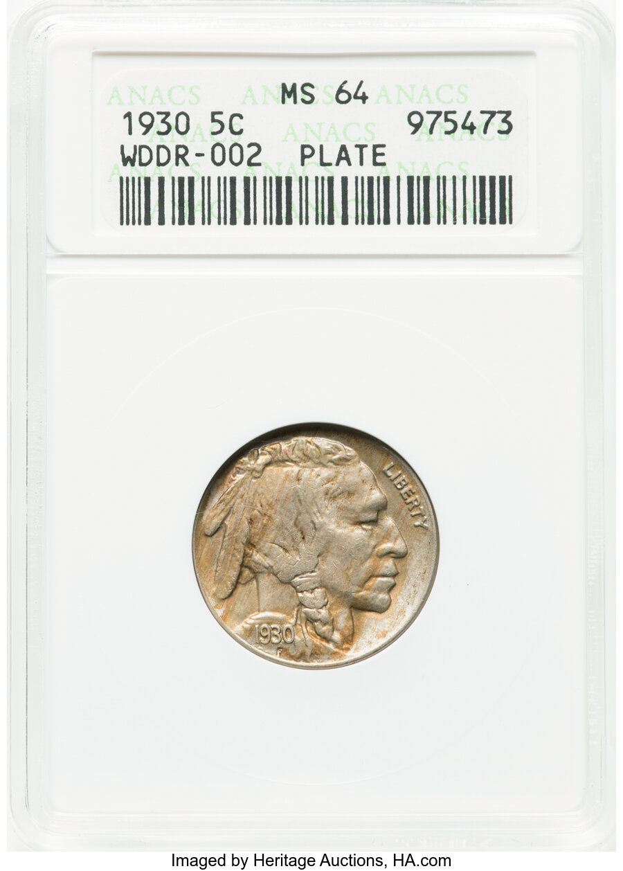 1930 5c Doubled Die Reverse, FS-802 MS