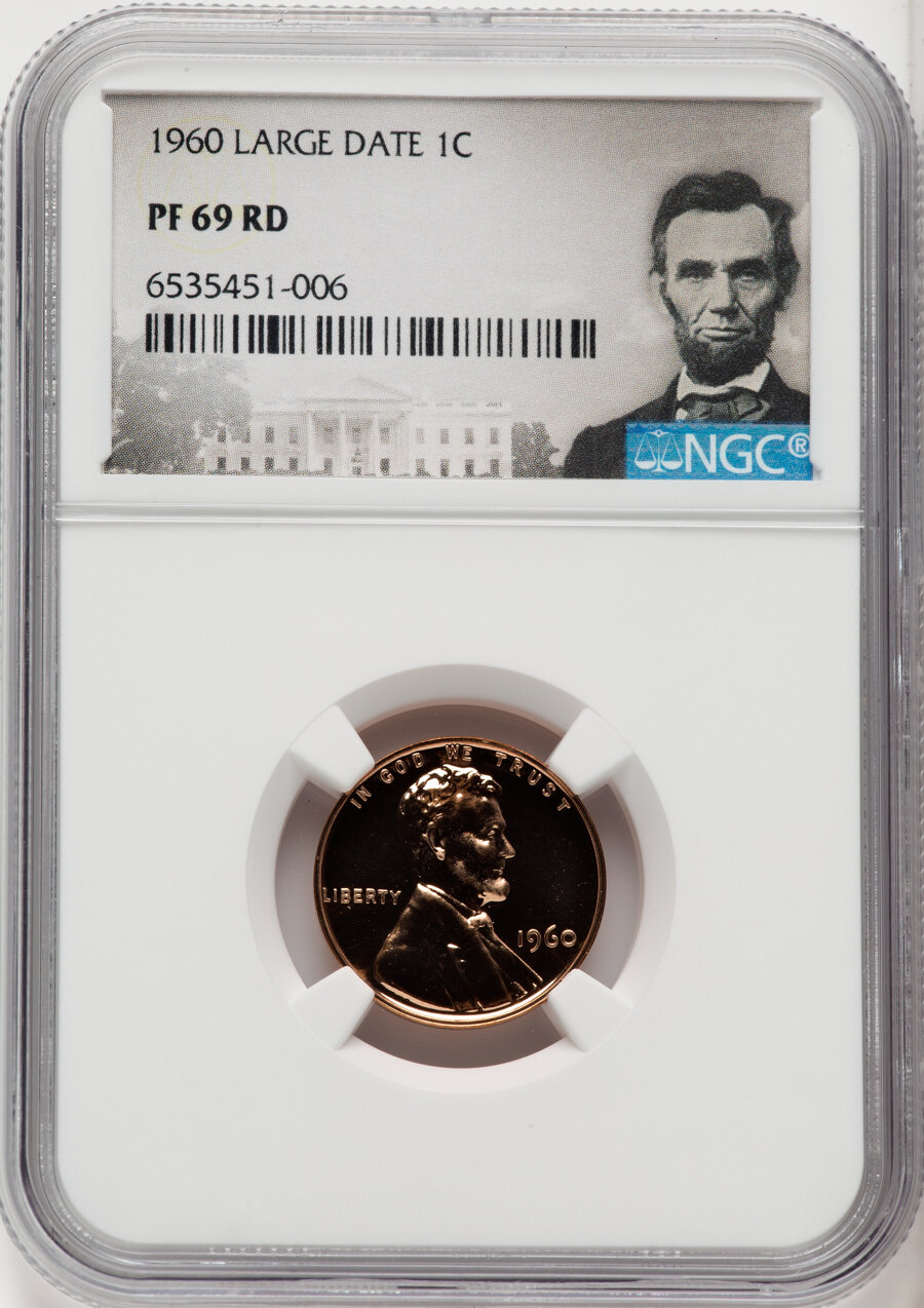 1960 1C Large Date PR69 Red NGC. NGC Census: (0/0). PCGS Population: (0/0). Mintage 588,096,602....