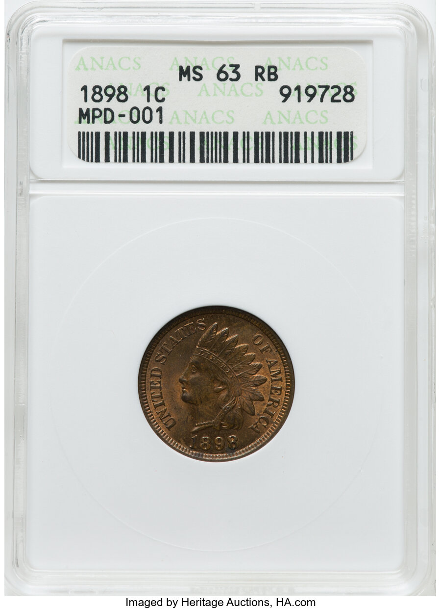 1898 1c Misplaced Date, FS-402, S-5 MS RB