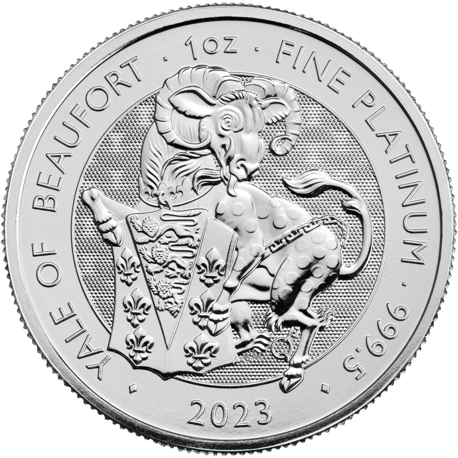 2023 £100 Platinum, Elizabeth II, Yale of Beaufort MS
