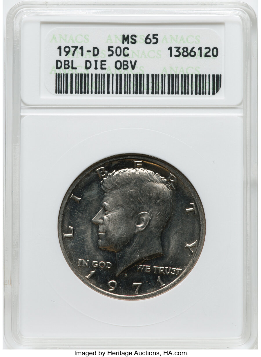 1971-D 50c DDO, DDR, FS-101/801 MS