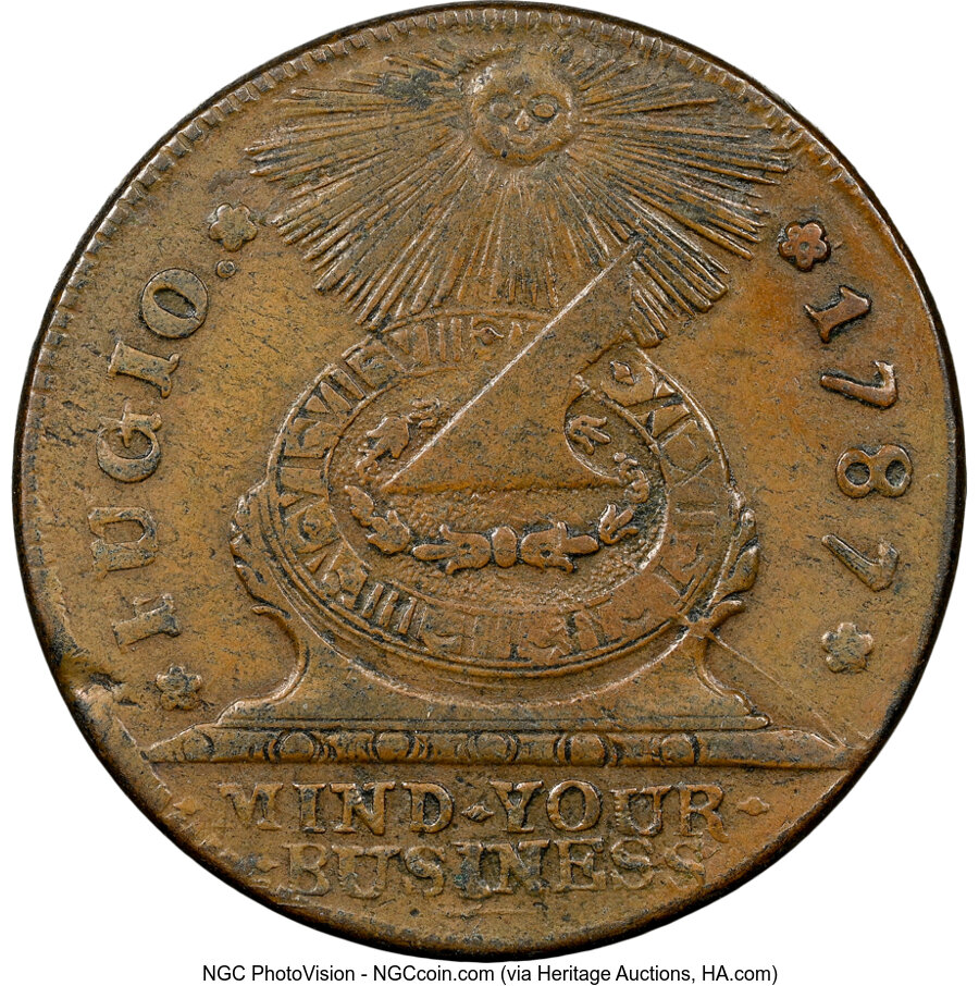 1787 Fugio 1c 4 Cinquefoils, STATES UNITED, Newman 15-V MS BN