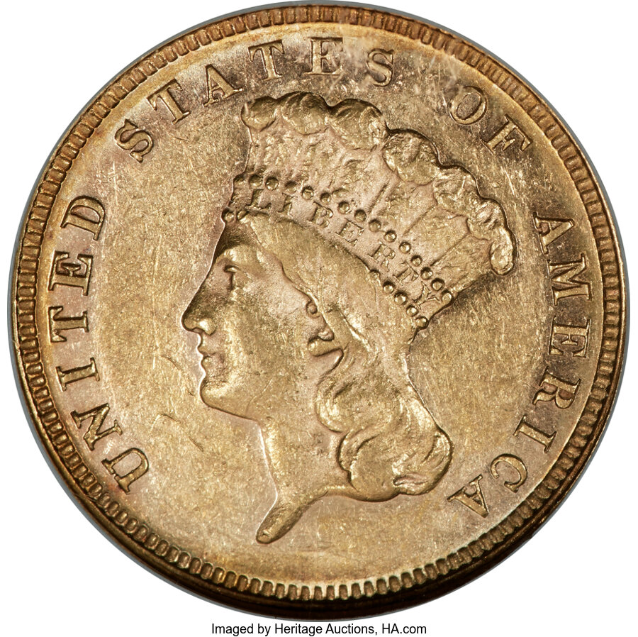 1882 $3 Repunched Date, FS-301 MS