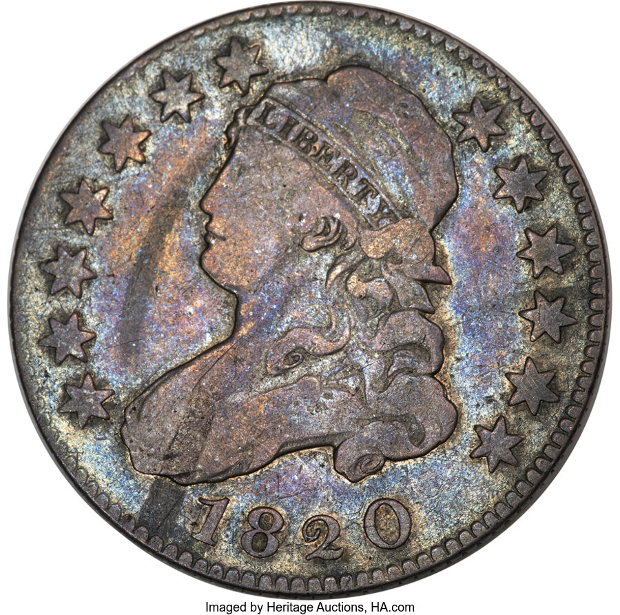 1820 25C Large 0, B-2, R.2, Fine 12 PCGS. Ex: Jon D. Lusk Collection.From the Farish Baldenhofer Auction (Stack's, 11/1...