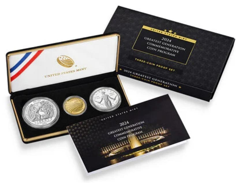 image for: Greatest Generation 2024 Three-Coin Proof Set