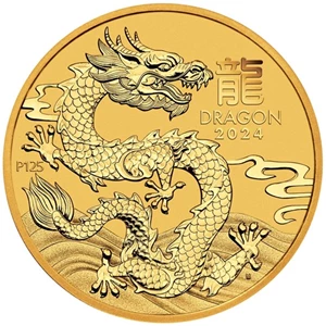 image for: Australian Lunar Series III 2024 Year of the Dragon 1oz Gold Bullion Coin