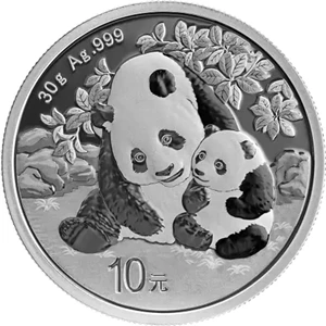 image for: China 2024 Panda 30 grams Silver BU Coin