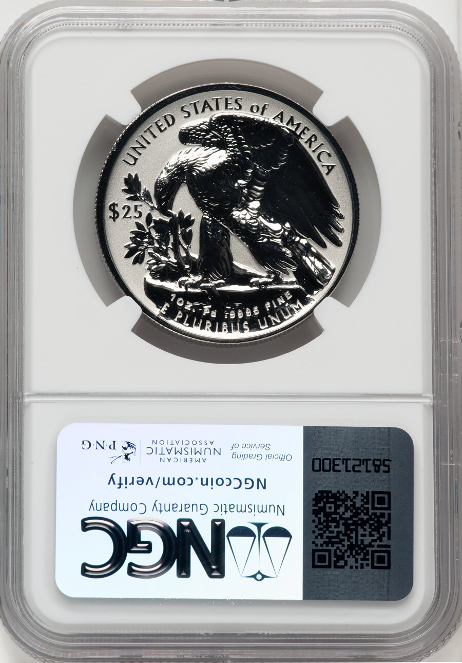 2019-W $25  Palladium Eagle, Reverse Proof PR67 thumbnail 11