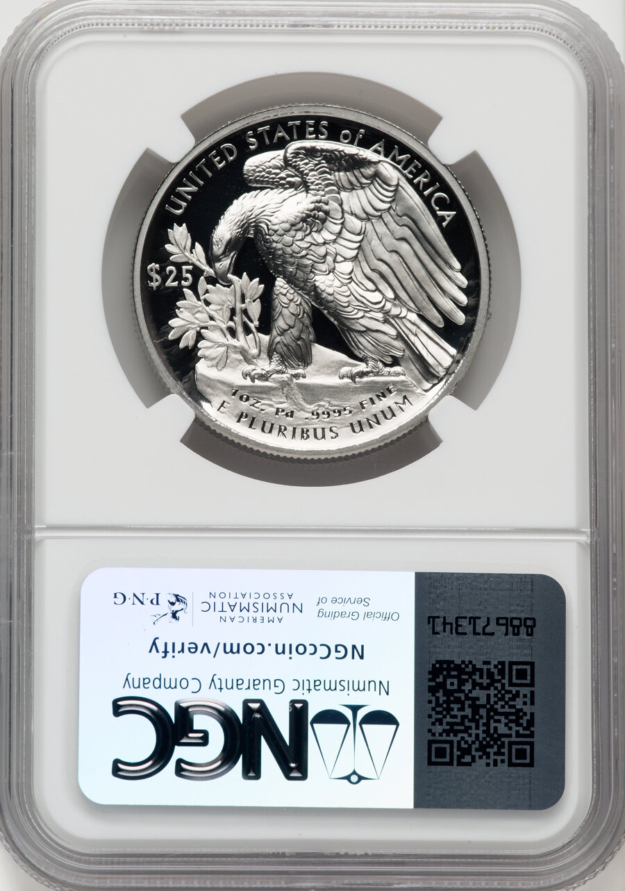 2018-W $25  Palladium Eagle PR DCAM PR67 DCAM thumbnail 20