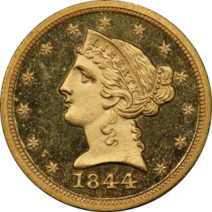 image for: 1844-O $5, DCAM (Proof 67)