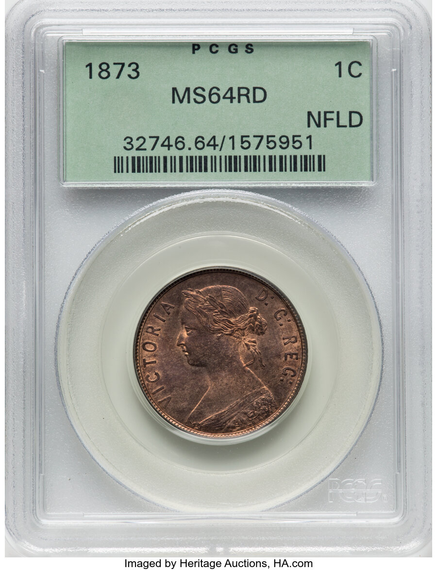 image for: Canada: Newfoundland. Victoria Cent 1873 MS64 Red PCGS,...
