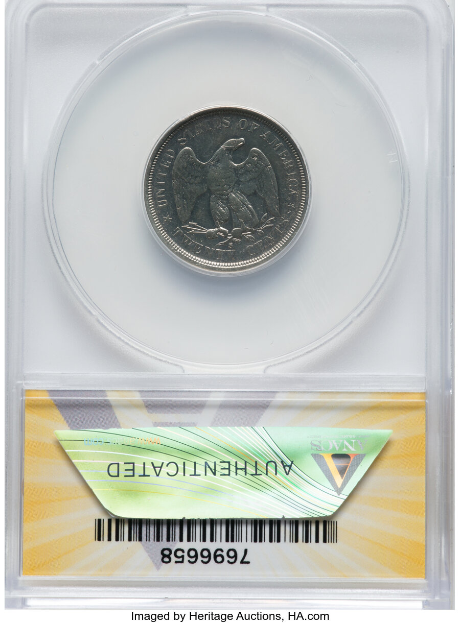 1875-S/S 20C Misplaced Date, - 001, FS-302, BF-16, R.1, -- Cleaned -- ANACS Details. VF30....