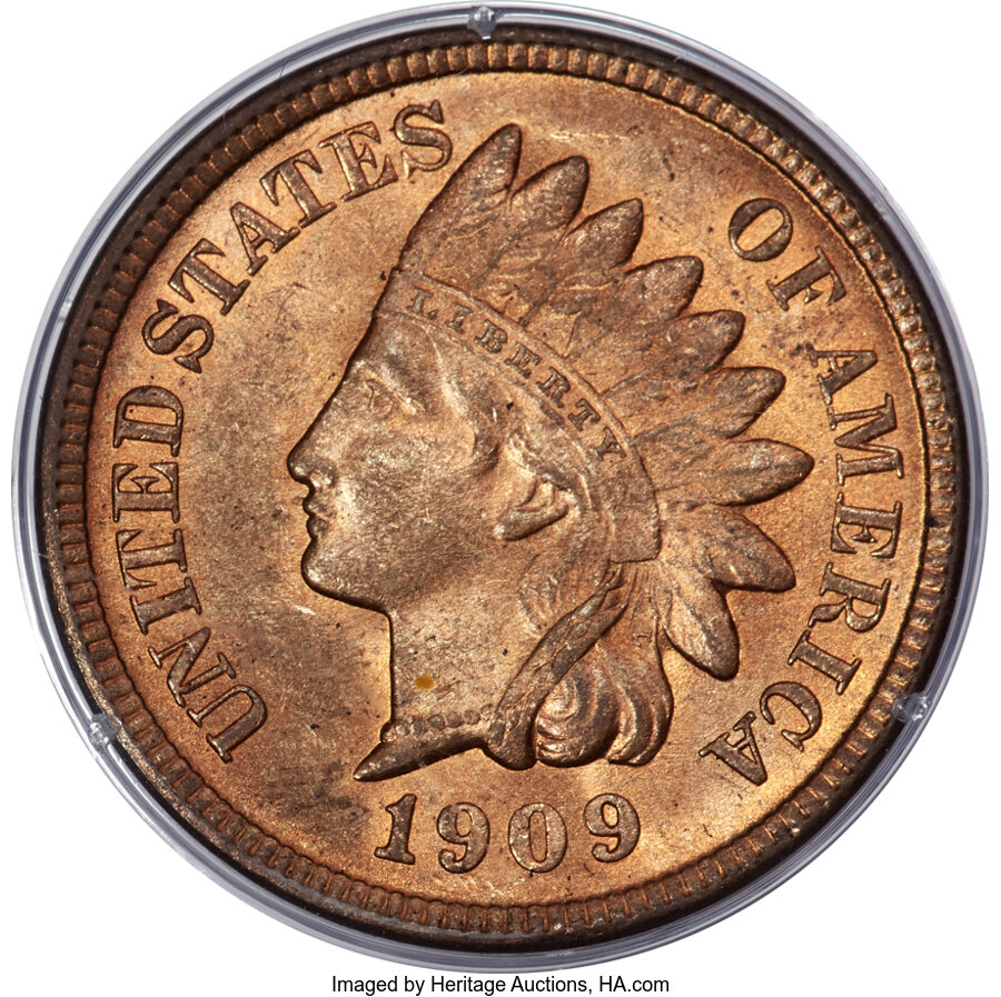 1909-S 1C MS64 Red PCGS. CAC....