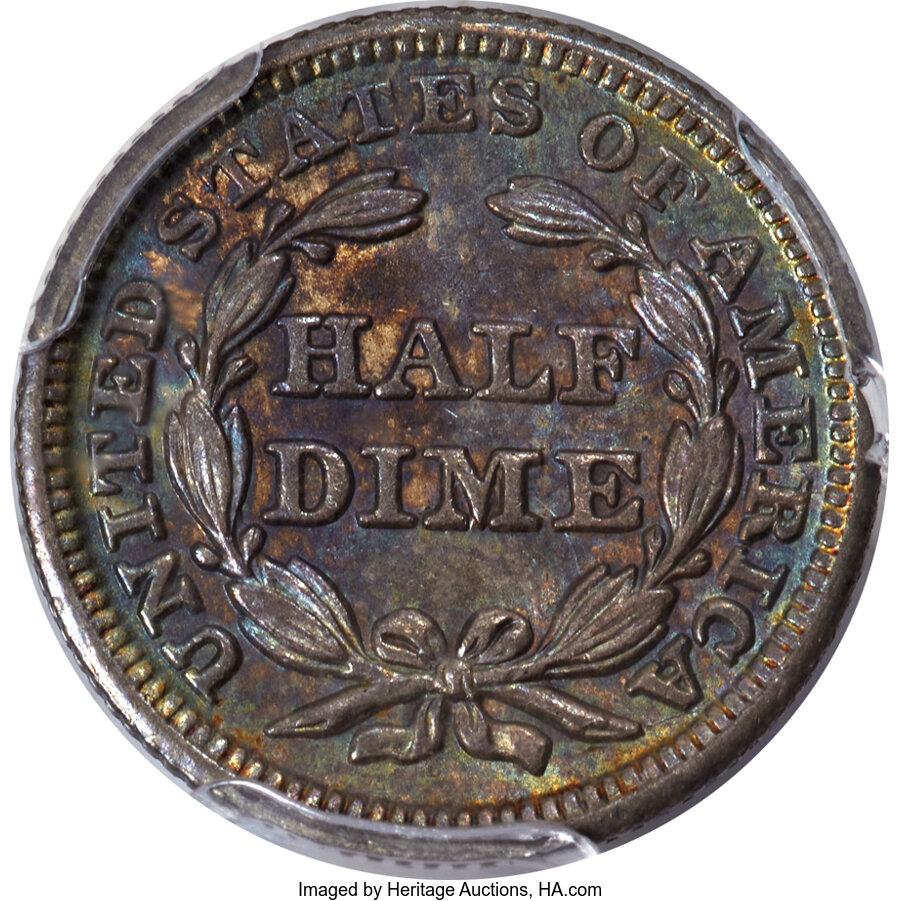 1845 H10C MS63 PCGS. CAC....