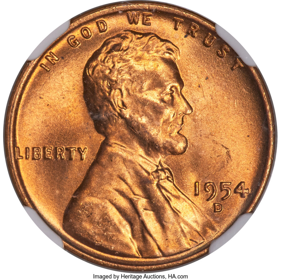 1954-D 1C MS66 Red NGC....