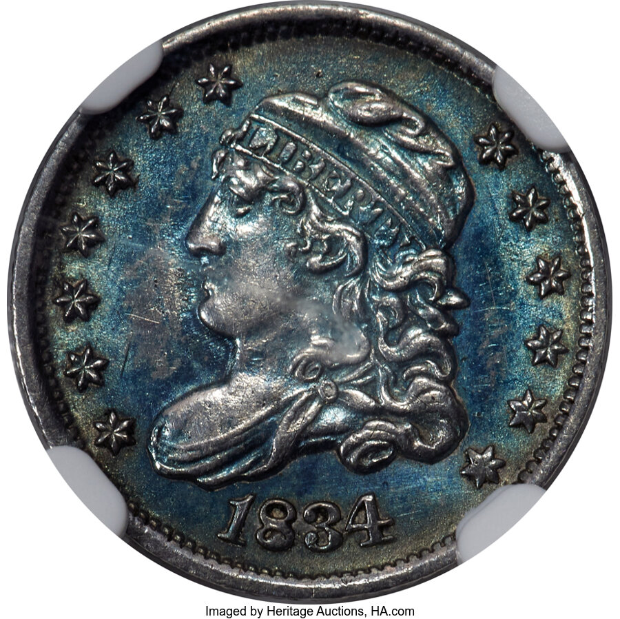 1834 3/Inverted 3 Half Dime LM 3, FS 301 MS Values | Greysheet